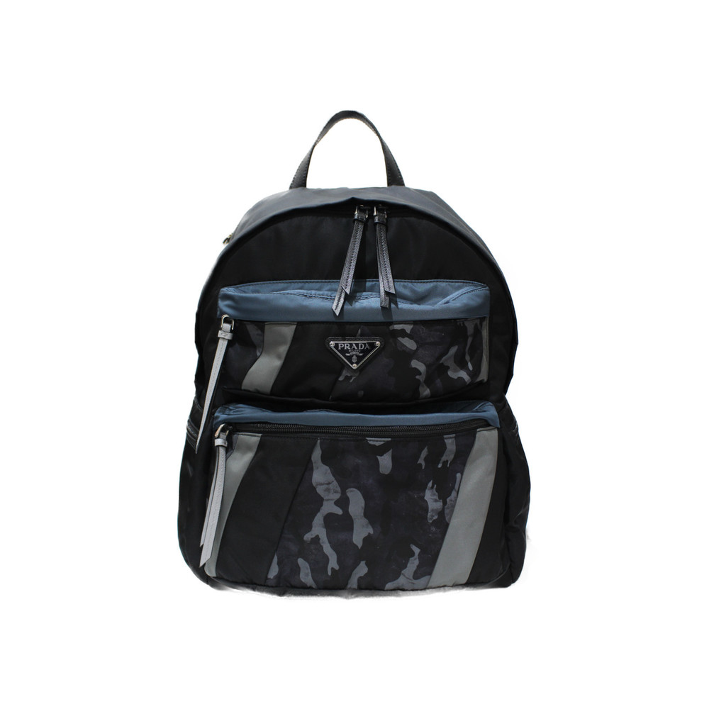 Prada Printed Technical Backpack Nylon Black Camo… - image 1